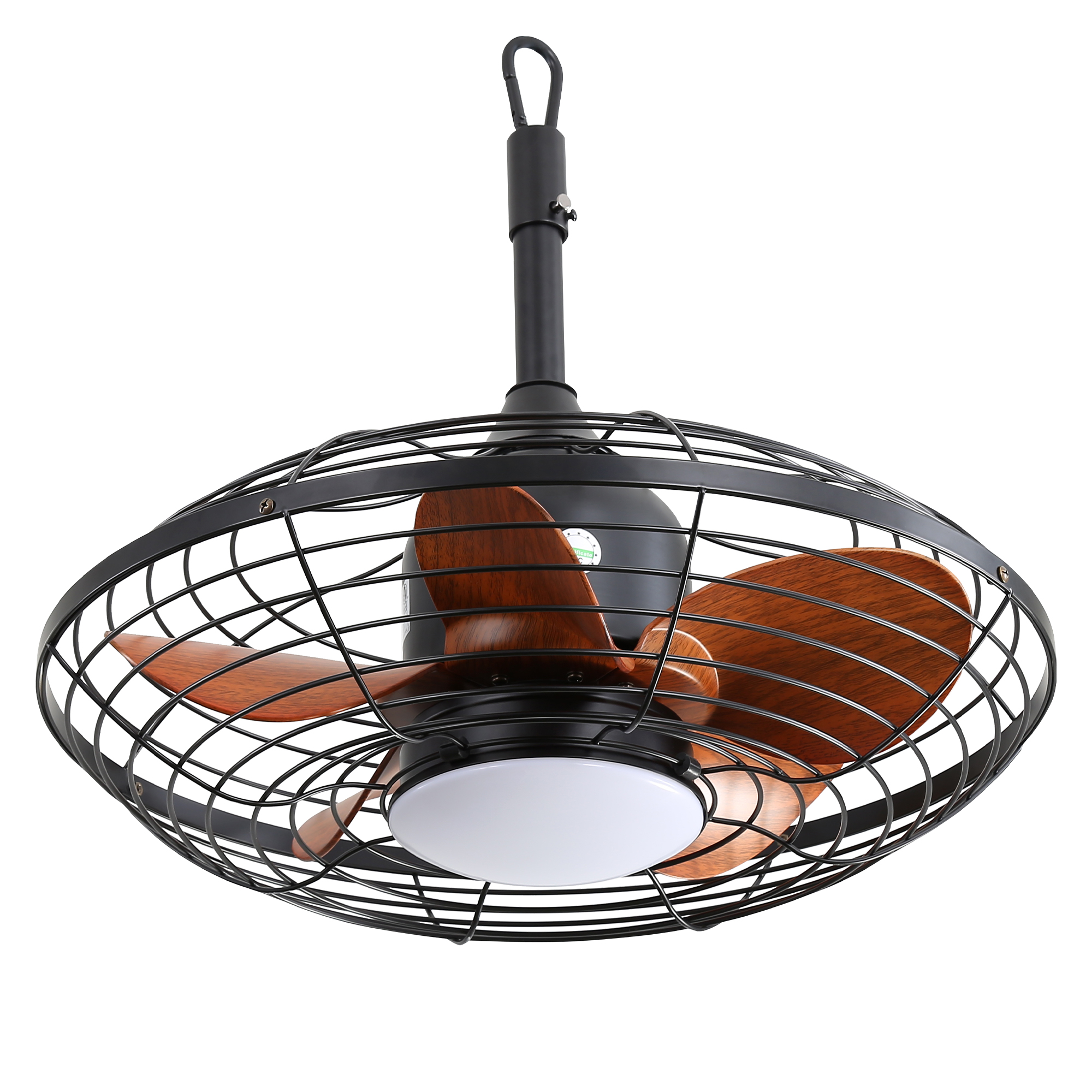 Deckenventilator Mit Beleuchtung 51cm 18w Led 3 Farben Leiser Dc-motor Abs Und Stahl Modern Schwarz