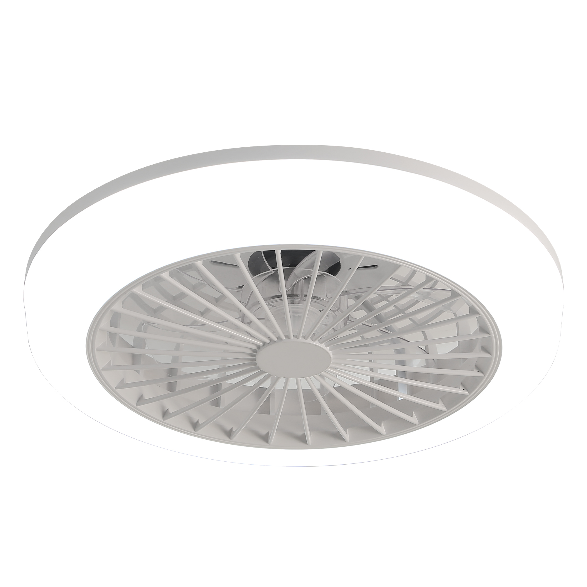 Deckenventilator Mit Beleuchtung 46cm Fernbedienung Dimmbar Reversibel Abs Modern Weiß