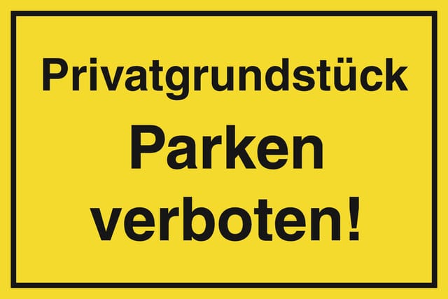 Conmetall Warnschild Conmetall Hinweisschild Privatgrundstück Parken