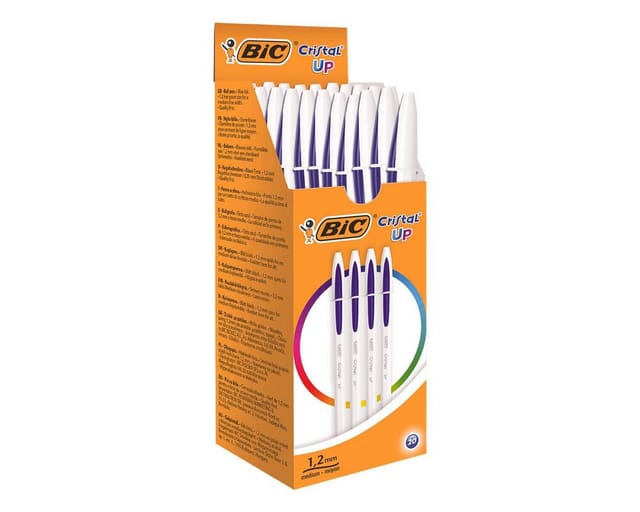 BIC Kugelschreiber Cristal Up, (20-tlg), mit extrastarker Kugel