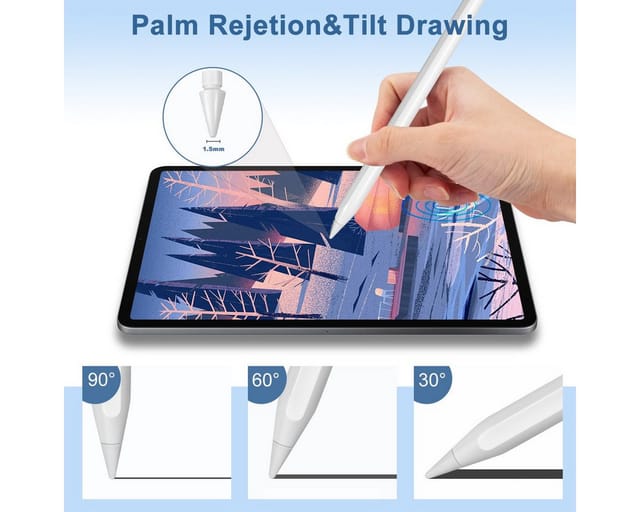 Kevin Frotscher (FroShop) Eingabestift Stylus Pencil für Apple iPad Air 4/5/6 10.9/11" Generation (Bluetooth Eingabestift + 2 Spitzen) Pro 11" 2/3 12.9" 3 - 7. Gen., iPad 10.2", Stift