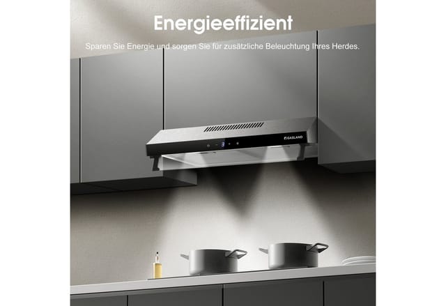 GASLAND Unterbauhaube Doppelmotor Design Dunstabzugshaube 60 cm Umluft Abluft 333 m³/h Serie UC60SS UC60BS Doppelmotor Design Dunstabzugshaube 60 cm Umluft Abluft 333 m³/h, 3 Leistungsstufen Abzugshaube Wandhaube mit Aktivkohlefilter