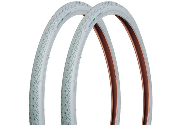 Filmer Fahrradreifen 2x Fahrrad-Reifen 28 x 1,5 Zoll ETRTO 40-622 Grau, (Set, 2-tlg., 2x Reifen), 28" Universal Fahrradreifen Fahrrad-Mantel Fahrrad-Decke Retro-Design