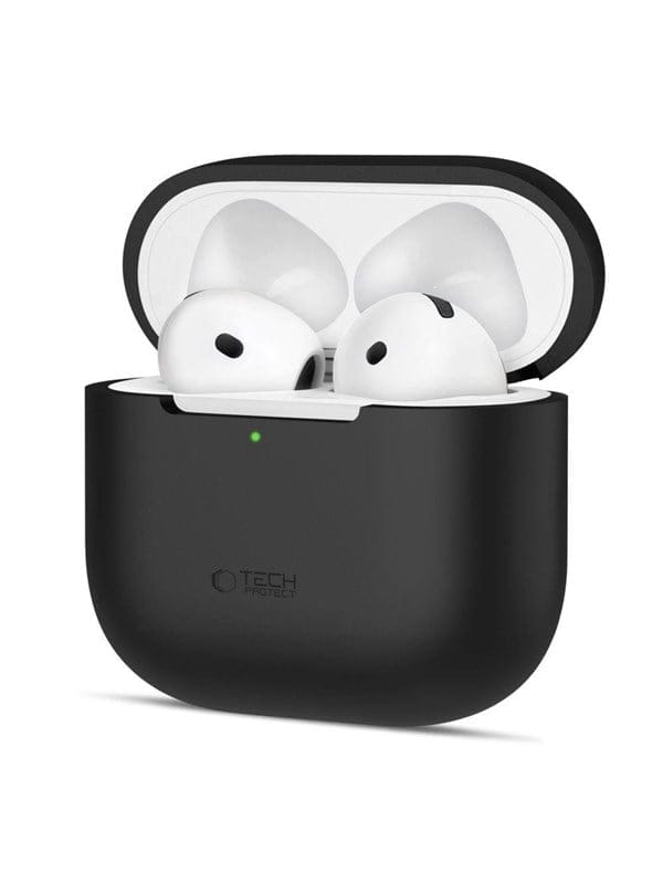 TECH PROTECT Kopfhörer-Schutzhülle, Silikonhülle mit kabelloser Ladeunterstützung für AirPods 4