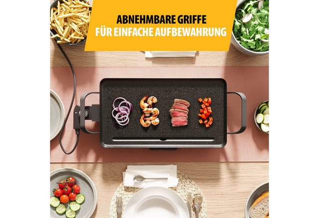 Tristar Tischgrill Tristar BP-2667 Tischgrill Slim M - Großzügige Backfläche - Leicht zu, 2000 W, Einstellbarer Thermostat - Antihaftbeschichtung - BPA-Frei