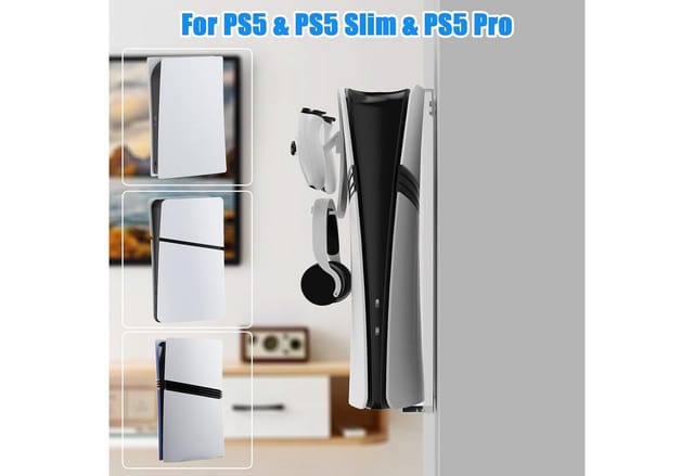 FELIXLEO Wandhalterung Set für PS5 Slim Konsole mit Controller und Headset (1 St)
