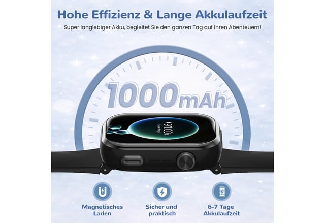 SWGOTA 4G Kinder Smartwatch 1000mAh mit GPS & Telefonfunktion Smartwatch (1,43 Zoll), Smartwatch für Kinder, für 4–12 Jungen und Mädchen,für Android und IOS