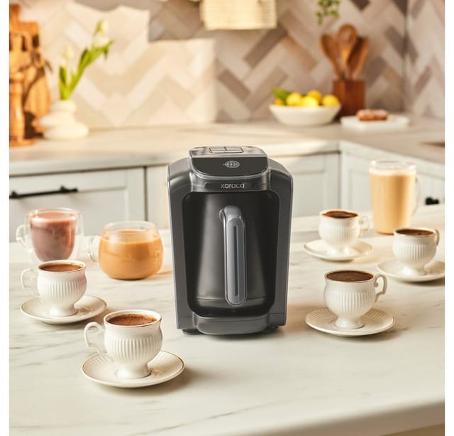 Karaca Espressomaschine Hatır Neo, Türkischen Kaffeemaschine Space Grey 535W 5 Tassen