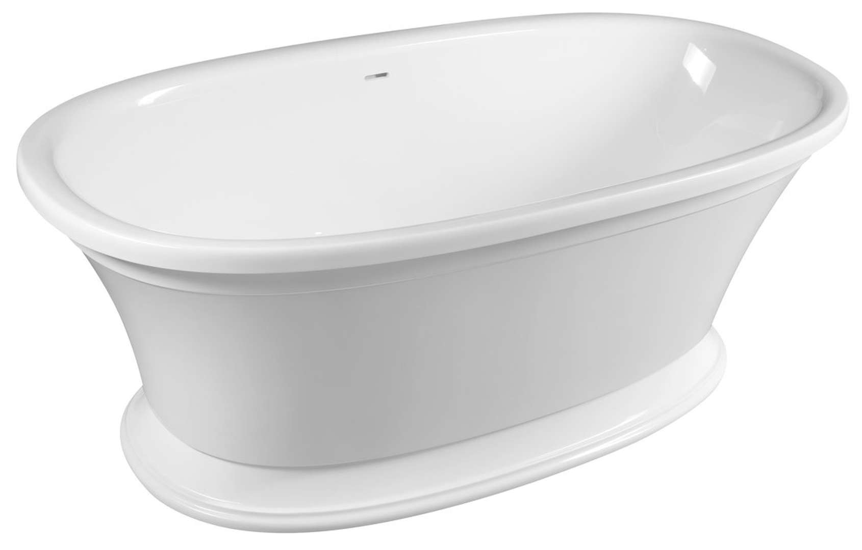 Polysan - Freistehende Badewanne Velia 167x83 Cm, Weiß 92230