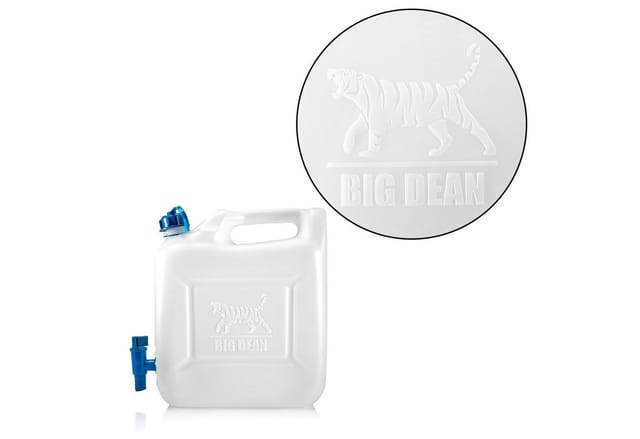BigDean Kanister 4x Wasserkanister 12l Trinkwasserbehälter Trinkwasserkanister mit Hah (Set, 4 St., Kanister), Lebensmittelecht, Temperaturbeständig -20 bis +70 °c