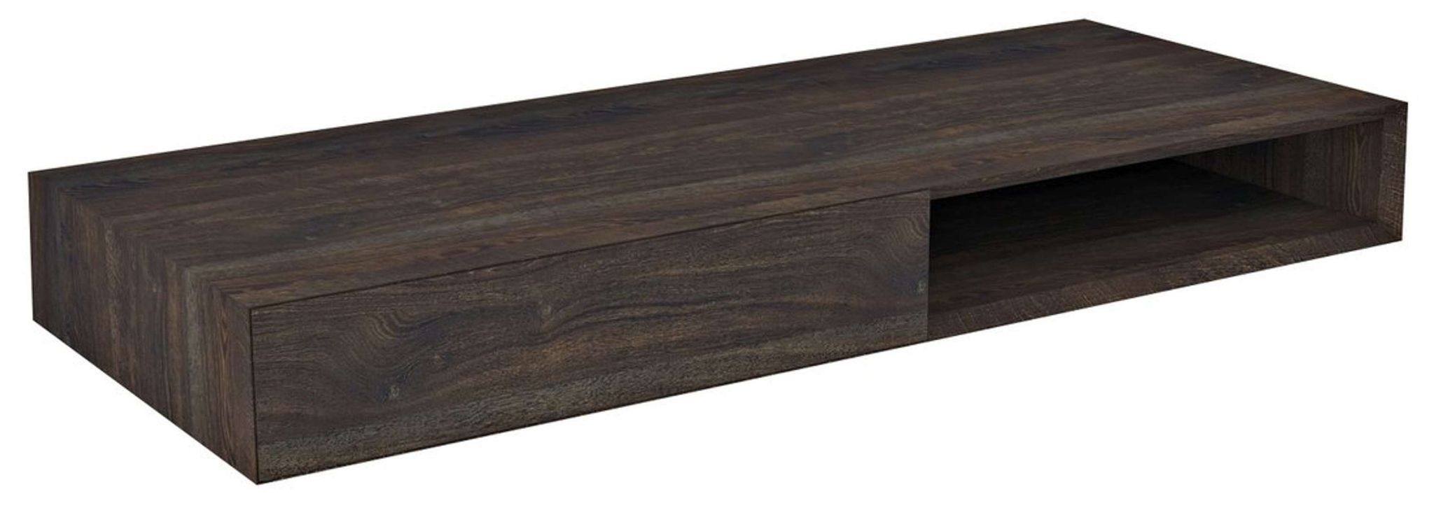 Sapho Morian - Waschbeckenunterschrank 120 X 14 X 48 Cm, 1 Schublade, Links, Eiche Schwarz Mr122