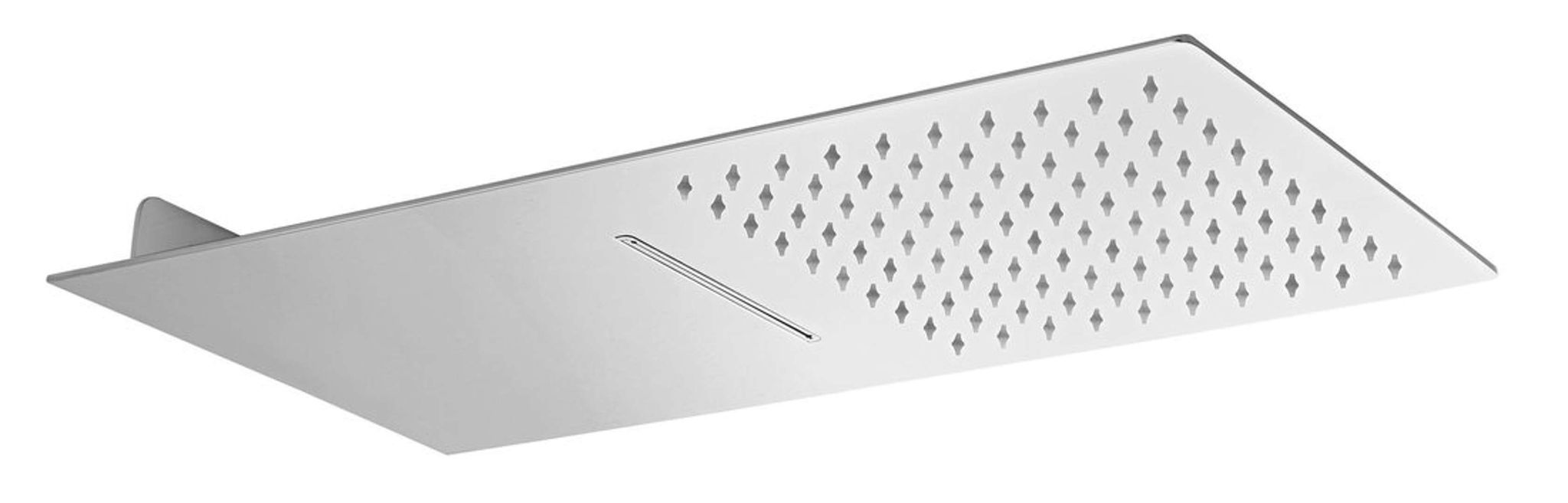 Sapho - Kopfbrause Slim Mit Kaskade, 25 × 55 Cm, Glänzender Edelstahl Ms747
