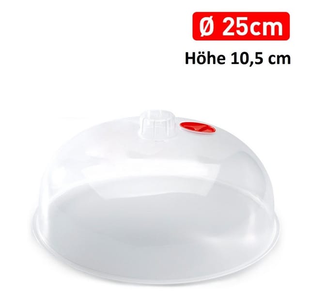 Sanixa Mikrowellenbehälter Mikrowellenabdeckhaube Mikrowellenhaube transparent, Kunststoff, (Abdeckung Mikrowelle, 2-tlg), BPA frei Kunststoff