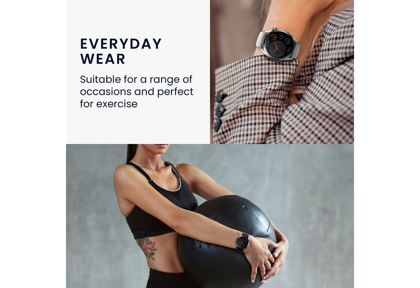 kwmobile 2x Uhrenarmband für Xiaomi Redmi Watch 3 Active Armband Smartwatch, 2-tlg., Fitnesstracker Band Set aus TPU Silikon - Ersatzarmband Smartwatch Bild 2