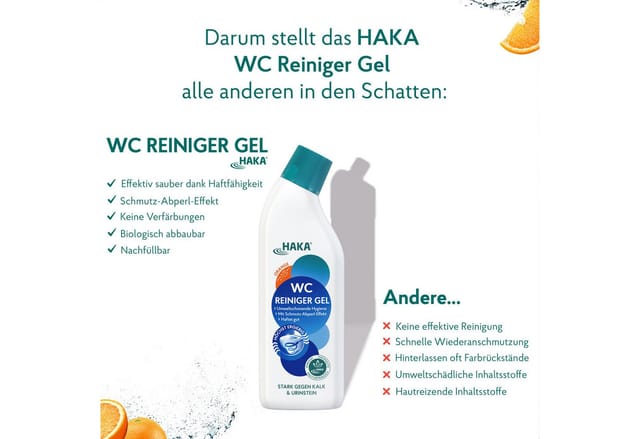 HAKA WC Reiniger Gel Orange 740ml WC-Reiniger