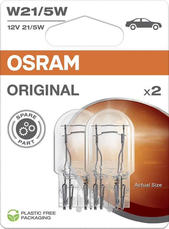 Osram KFZ-Ersatzleuchte Osram Signallampe W21/5W Original 2.0 2 Stück