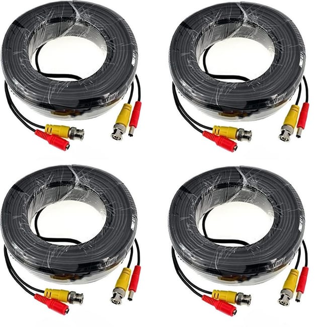Mycotech Überwachungskamera Zubehör CCTV Kabel Kombikabel Video Strom Kabel BNC Koax 5m