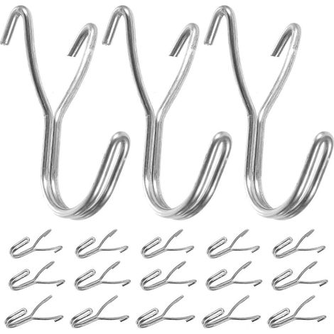 20er-pack Schlüsselhaken, 2,5 Cm Lochabstand, Für Lochwände. – 4,5 X 3 X 2 Cm – Silber