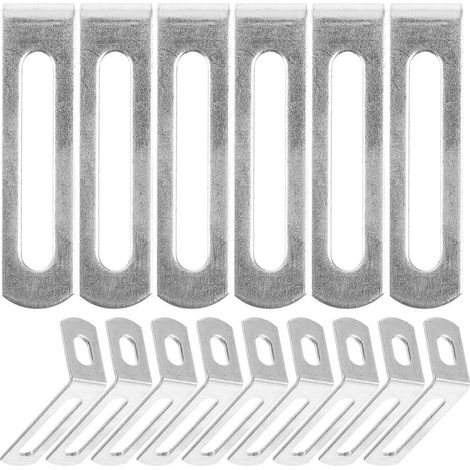 20 Längliche Winkelverbinder, Rechtwinklige Winkelverbinder, Stabile L-förmige Winkel – 5 X 2,4 Cm
