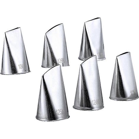 Set Mit 6 Professionellen Und Robusten Spritztüllen – 3,8 X 2,5 X 2,5 Cm – Silber