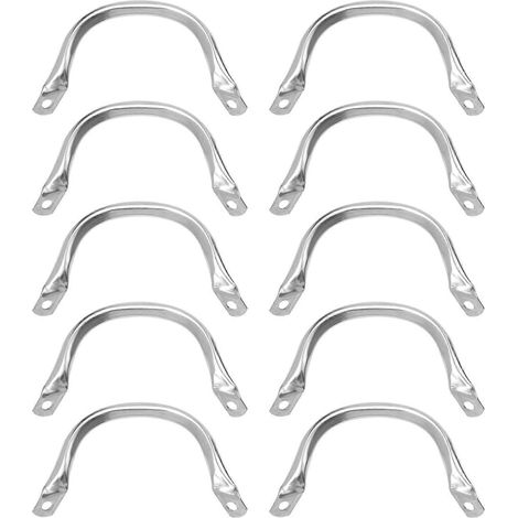 Set Mit 10 Ersatzgriffen Aus Edelstahl Für Töpfe, Pfannen Und Küchenutensilien – 11,5 X 7,5 Cm – Silber