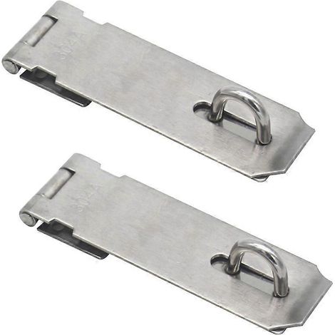Set Mit 2 Vorhängeschlössern (10 Cm) Mit Bügel, Türschloss Aus Edelstahl Zur Sicherung Von Tor- Und Schranktüren (silber) – 13,7 X 3,9 Cm – Silber
