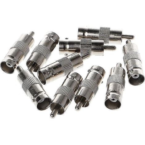 Packung Mit 10 Koaxialkabeladaptern: Bnc-buchse Auf Rca-stecker