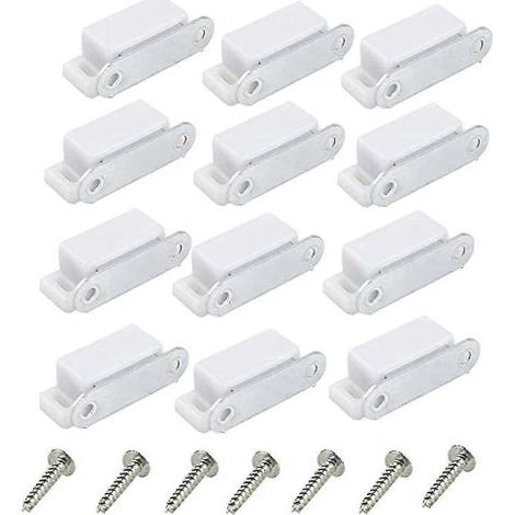 Magnetischer Schranktürverschluss, 12 Stück + 52 Schrauben, Robust, Für Küchenmöbel, Kleine Wohnmöbel, Schränke.