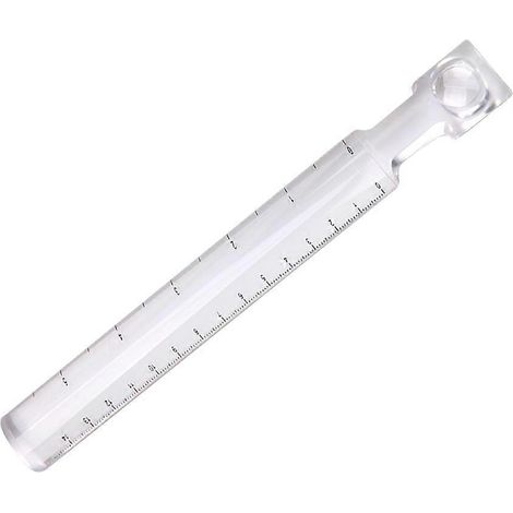 Kunststofflineal Mit Zentimeter-einteilung, Gerades Und Robustes Messinstrument Für Mathematische Geometrie, 2-fache Vergrößerungslupe – 21,00 X 2,50 X 1,00 Cm