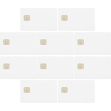 Packung Mit 10 Weißen Smartcards Für Hotel-zutrittskontrollsysteme – 8,40 X 5,40 X 0,10 Cm