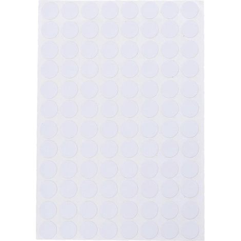 96 Stück/bogen Wasserdichte Und Rutschfeste Schraubenlochabdeckungen, 15 Mm Dekorative Aufkleber (01)-20,50 X 14,50 X 0,10 Cm-weiß