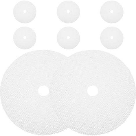 Set Mit 8 Wiederverwendbaren Silikon-dörrmatten, Runde Tabletts Zum Trocknen Von Obst. – 33,00 X 33,00 X 0,10 Cm – Weiß