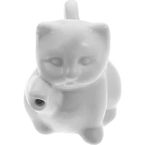 Keramik-milchkessel, Niedliches, Tierförmiges Saucenschälchen, Blumenförmige Kaffeetasse Mit Aufreißlasche – 8,5 X 5,5 X 7 Cm – Weiß