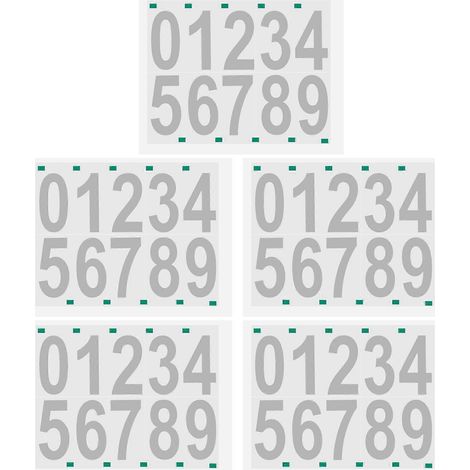 Vinyl-nummernaufkleber Für Mülltonnen, Briefkästen Und Fenster. – 9,8 X 5,4 X 0,1 Cm – Weiß