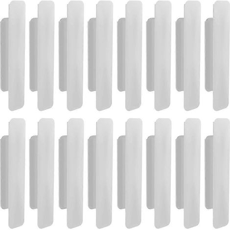 Paar Selbstklebende Türgriffe Für Schiebetüren, Kunststoff-schiebetürgriffe Zum Öffnen Per Druckmechanismus – 11 X 2,3 X 2 Cm – Weiß