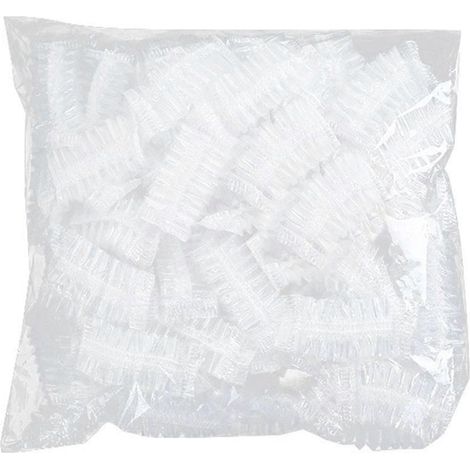 200 Wasserdichte Einweg-ohrschützer Aus Kunststoff Für Friseursalons Und Haarfärbebetriebe. – 6 X 6 Cm – Weiß