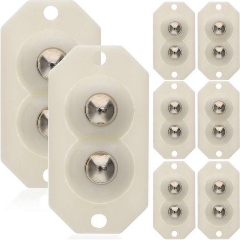 Selbstklebende Lenkrollen, Mini-kleberäder Aus Edelstahl, Kleberollen-typ – 5,50 X 3,00 X 1,50 Cm – Weiß