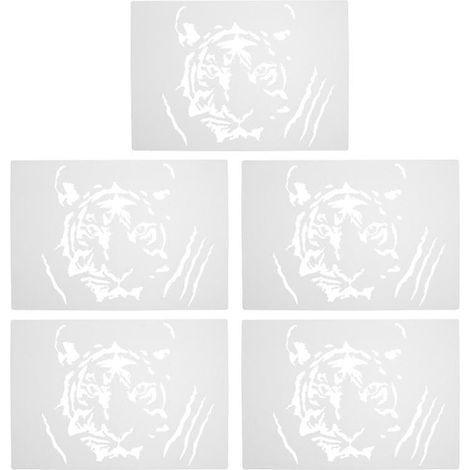 5 Tiger-zeichenschablonen