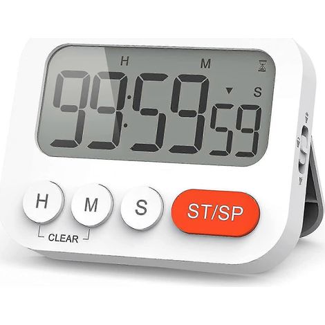 Digitaler Eier- Und Kochtimer Mit Uhr, Stoppuhr, Wecker, Magnet, 3 Lautstärkestufen Und Lcd-display. Ideal Zum Lernen, Kochen Und Für Sport.