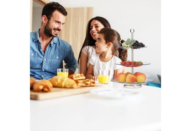 relaxdays Etagere Runde Etagere 3-stufig, Glas
