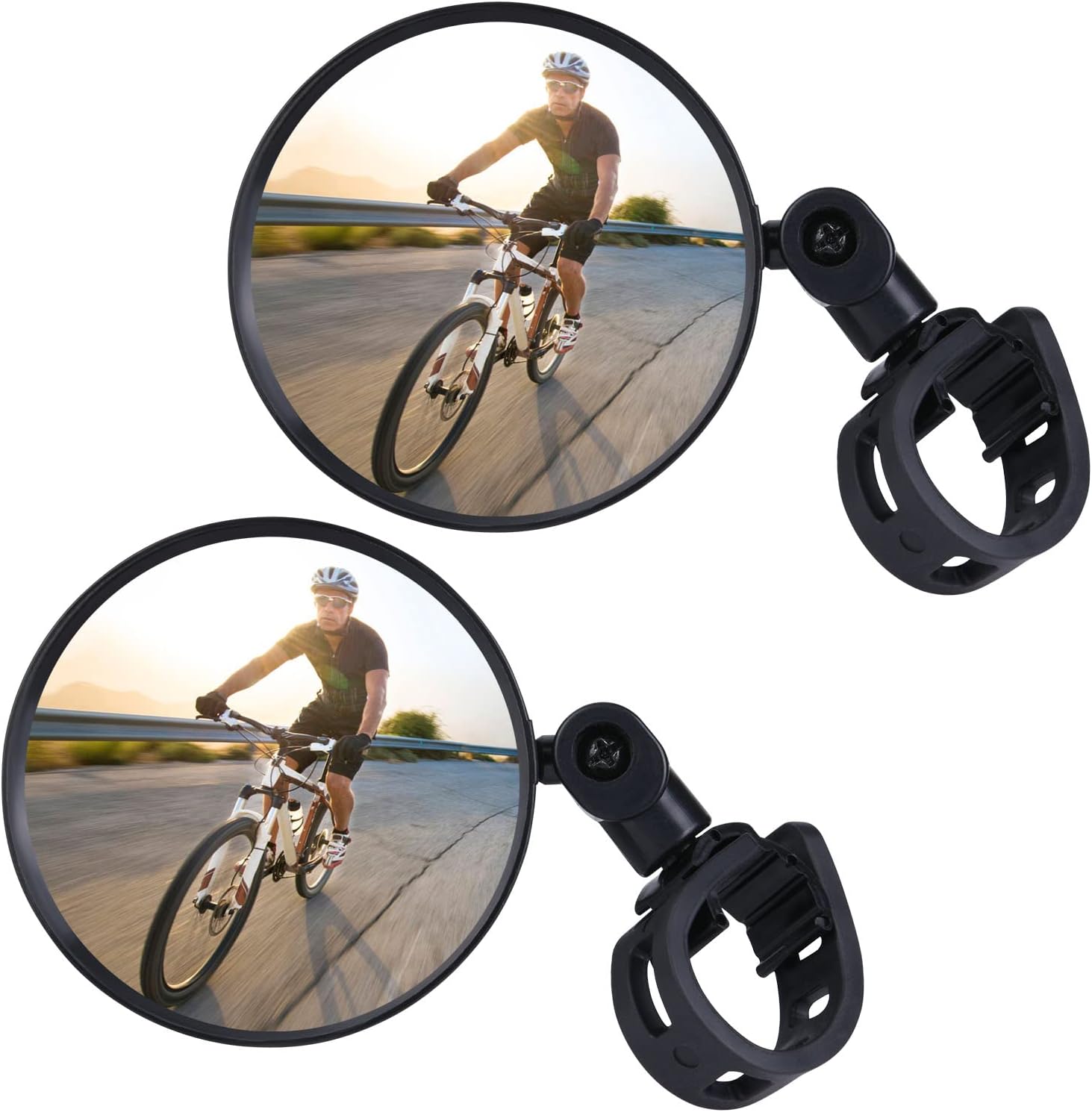 Rétroviseurs Vélo, 2 Rétroviseurs De Vélo Grand Angle Rotatifs À 360° Réglables, Rétroviseurs De Vélo En Résine De Nylon Hd Pour Guidon De 15 À 35 Mm, Accessoires De Vélo Pour Tous Vélos