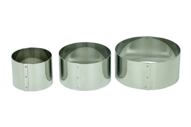 Metaltex Back-Set Allzweck-Kochringe 3 Stück Edelstahl
