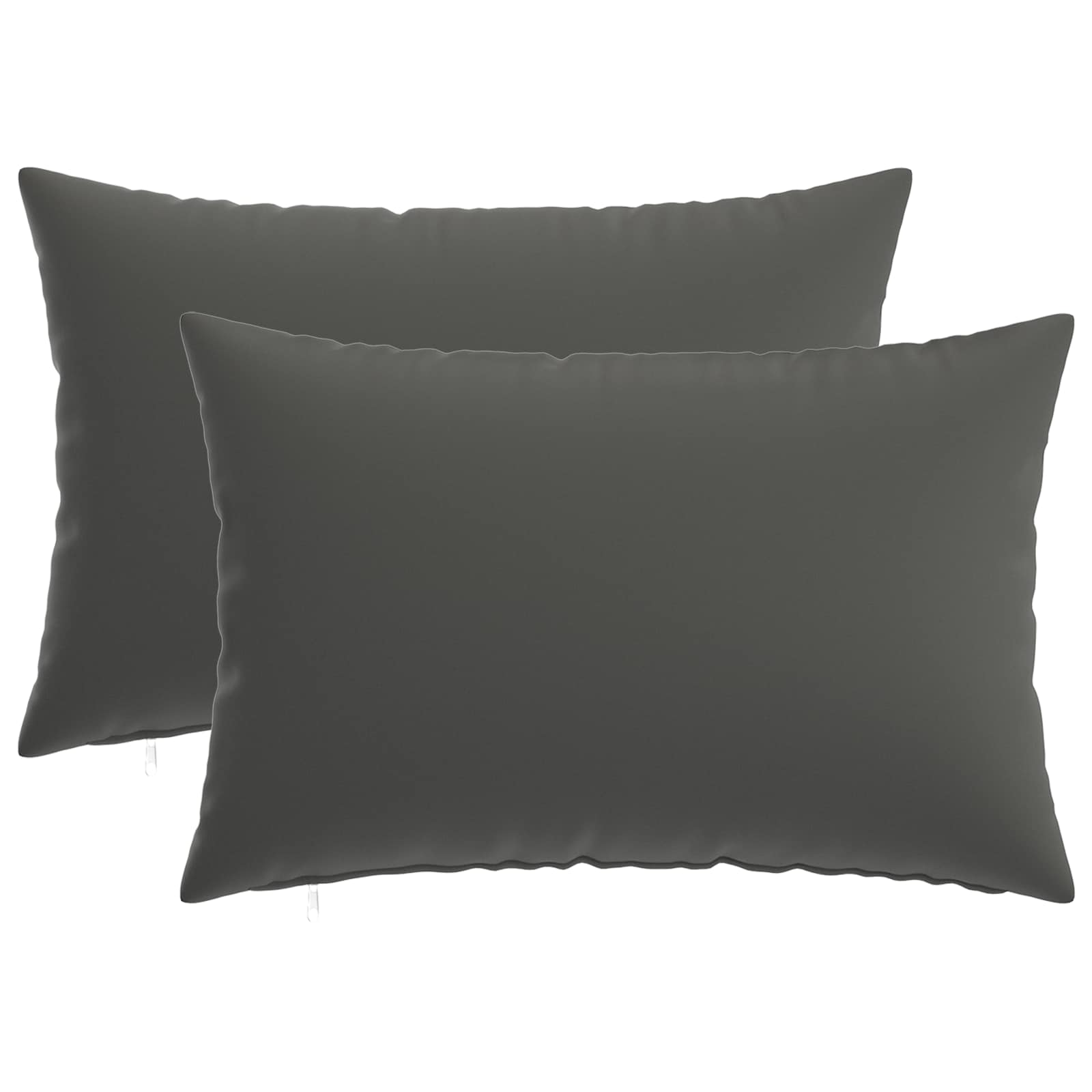 Kissen Mit Kissen Heerlen 2 Stk. Anthrazit Polyester Vidaxl