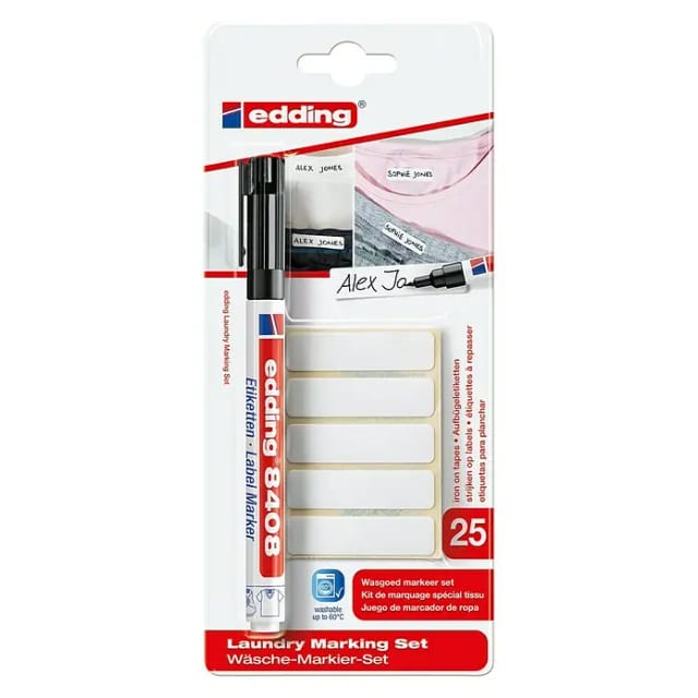 edding Marker edding 8408 Etiketten Label Marker Wäsche-Markier-Set
