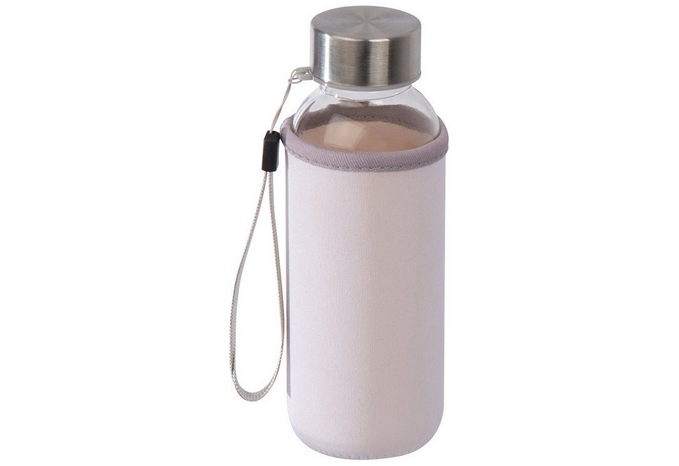 Macma Trinkflasche Glas Trinkflasche mit Neoprenüberzug / 300ml / Farbe: transparent