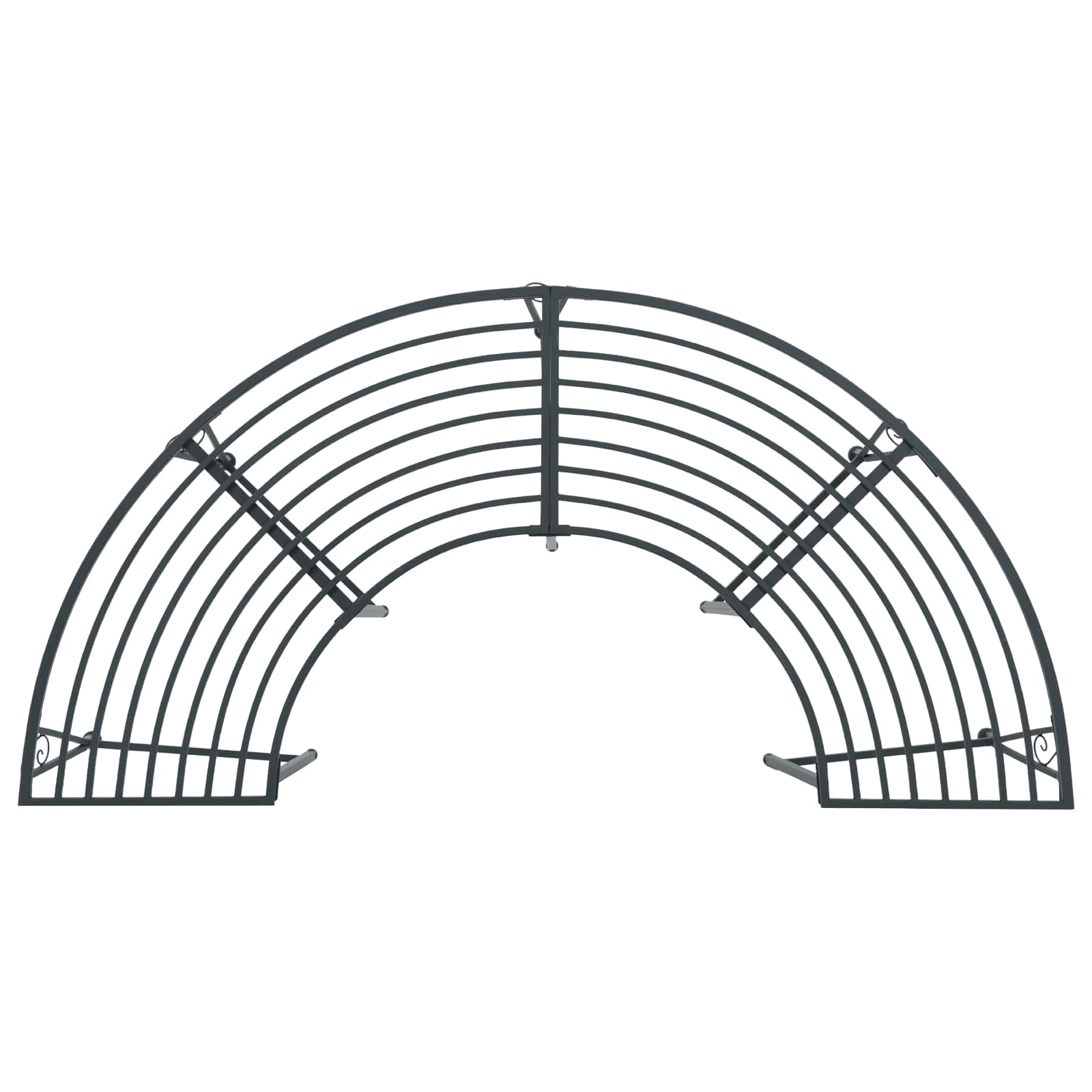 Maison Exclusive - Baumbank 4 -sitzer 160 X 80 X 44 Cm Steel Silb