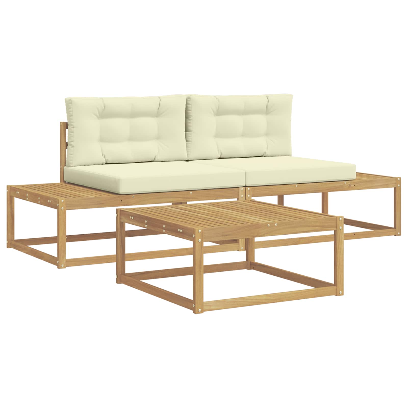 Maison Exclusive - Outdoor-sofagarnitur 3 Stk. 2-sitzer Polyester