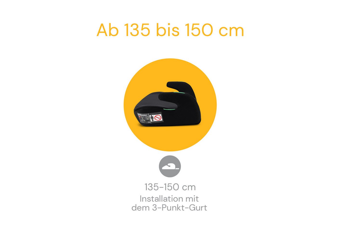 Osann Kindersitzerhöhung Boost, ab: 8 Jahren, bis: 12 Jahre, ab: 135 cm, bis: 150 cm, Sitzerhöhung Auto Kinder ab 135cm, Sitzschale, Booster Bild 3