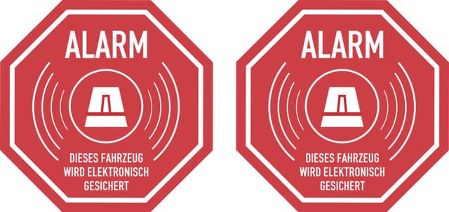 Hermann Schütz Aufkleber Hermann Schütz Aufkleber ALARM innenklebend