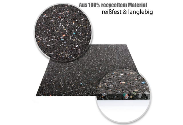 BigDean Antirutschmatte Antivibrationsmatte 60x60 cm 0,6cm zuschneidbare Gummimatte Dämmmatt, Rolle, 1-St., Matte, Zuschneidbar, Einfach verlegbar